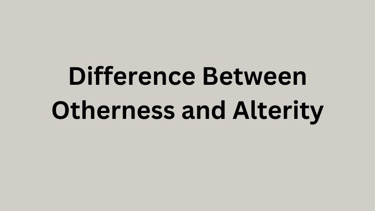 Difference Between Otherness and Alterity